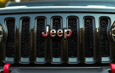 Значок Jeep, знак Jeep и эмблема Jeep - узнаваемая надпись